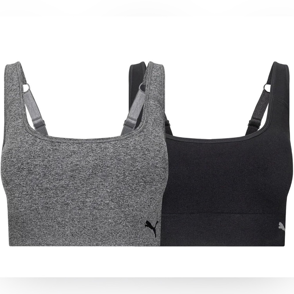 Puma Seamless Women's Sports Bras Pack w/ Adjustable Features - 2 Pack - Size XL